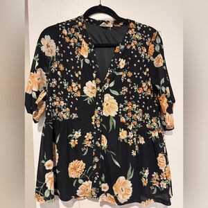 Ember floral blouse